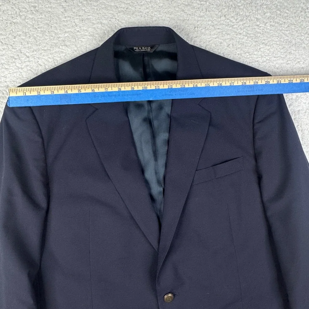 Jos A Bank Navy Blue Wool Blazer Jacket Men's 48XL‎ Gold Button